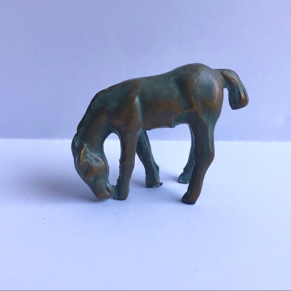 Unknown Other - Bronze Horse Grazing Antique Collectible Figurine